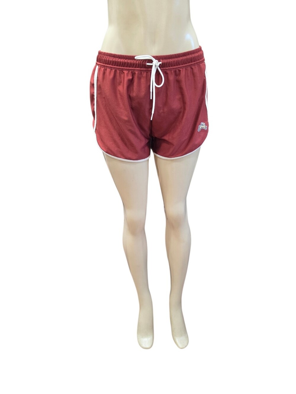 Tracksmith Women Medium Van Cortlandt Mesh Running Shorts Maroon Red Lined